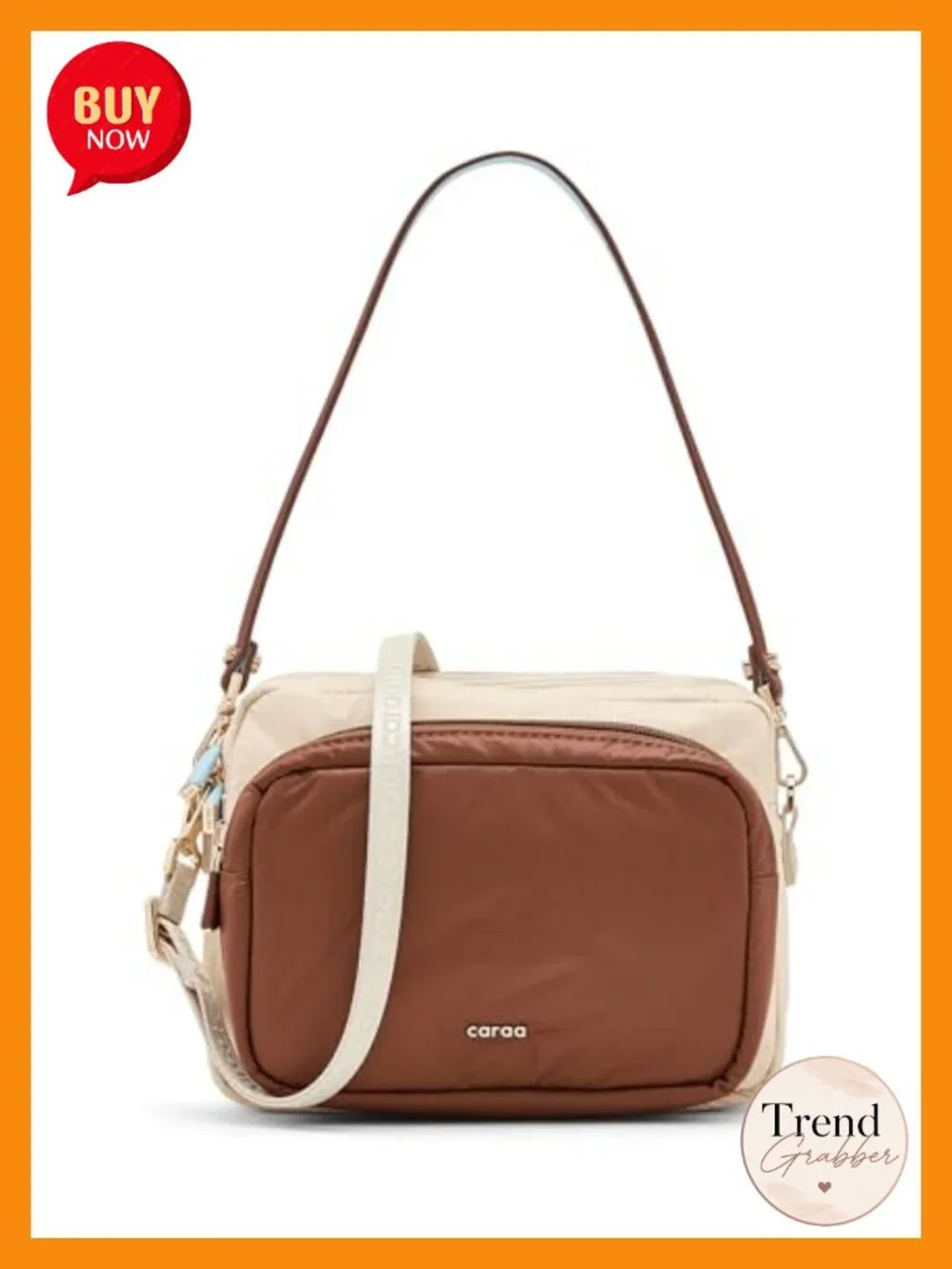 Recycled Nylon Crossbody Bag with Removable Straps